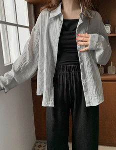 롤업소매4 거즈셔츠남방