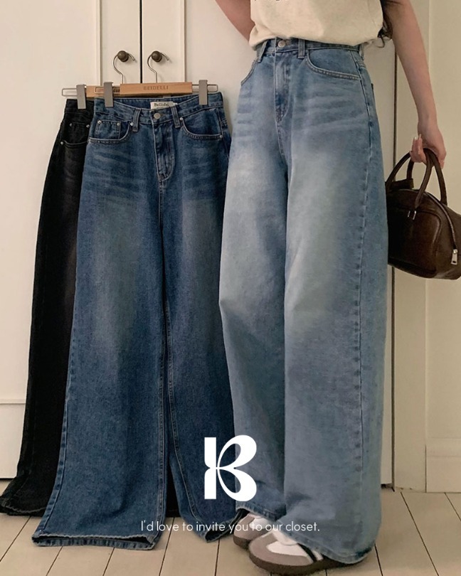 Same-day Shipping Ocean Wide Denim Pants 牛仔裤