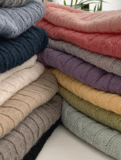 Cashmere Cable Round Knitwear -15color 针织衫