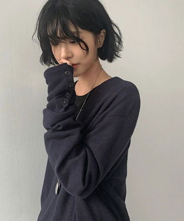 Ongaku V V-Neck Snap Knitwear 