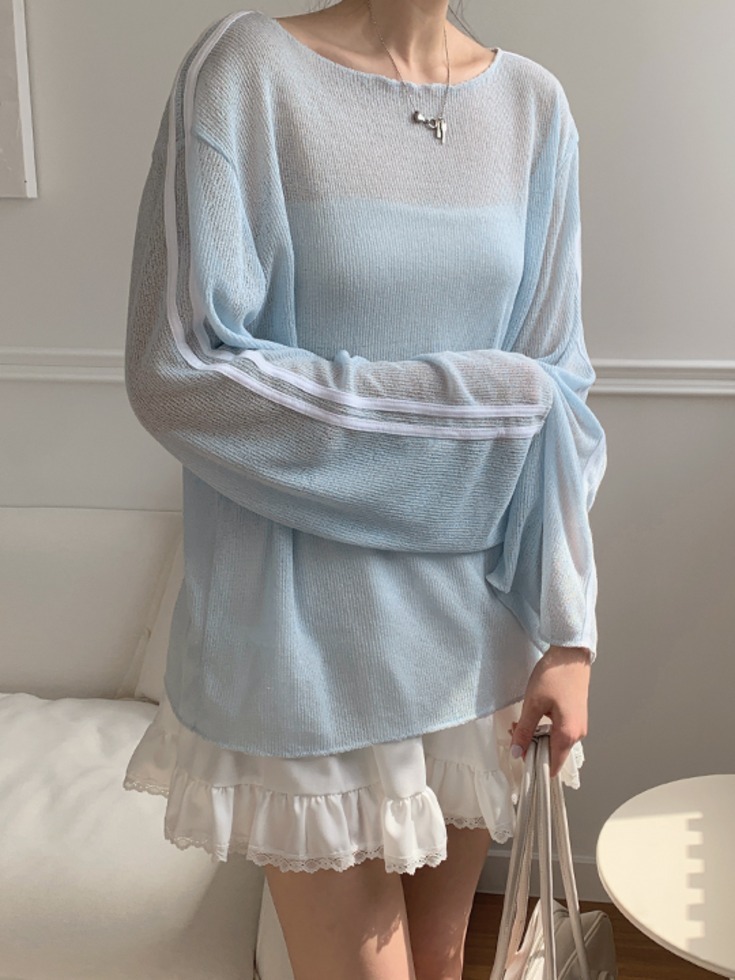 Boyapel Track Boxy-fit See-Through Knitwear  針織衫