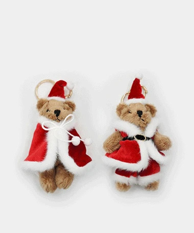 Jikel Santa Bear Couple Keyring 配飾