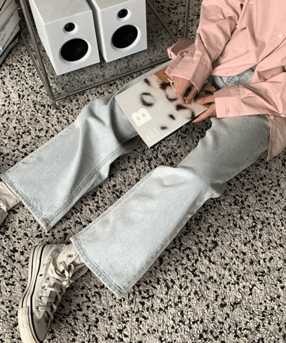 Hind semi-wide denim pants 牛仔褲