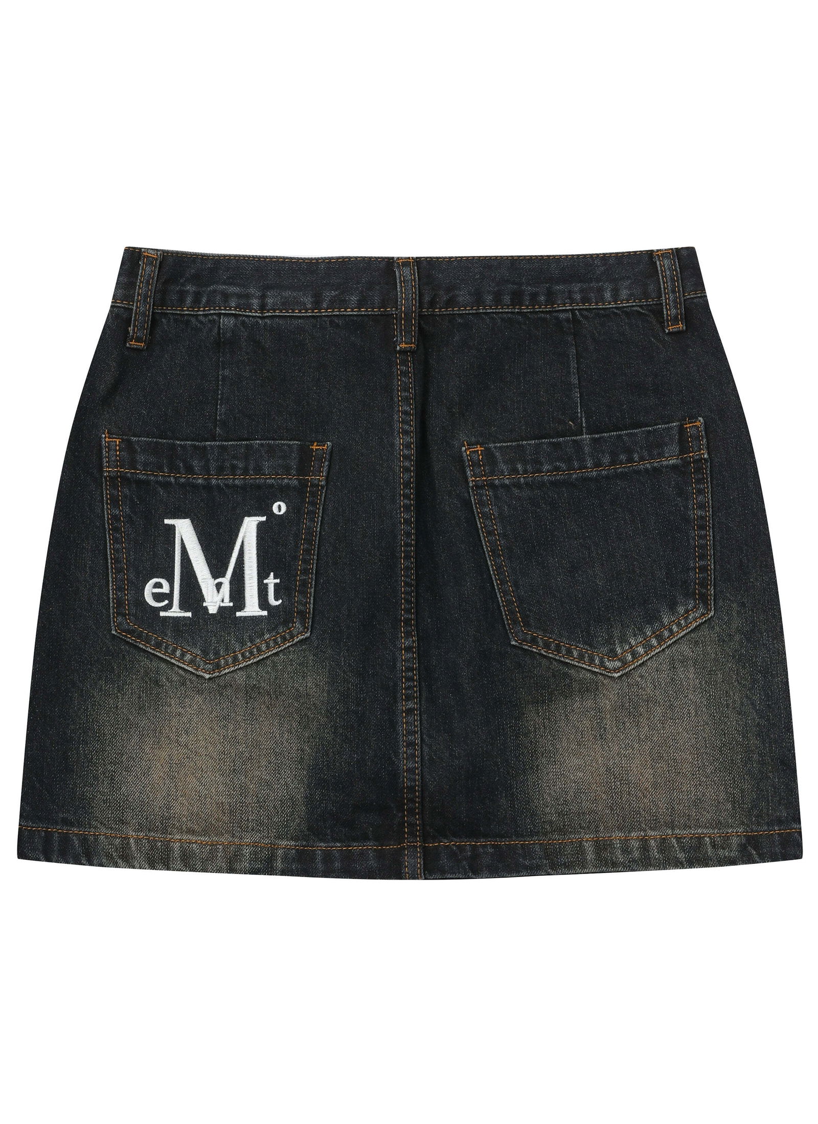 CRAIL BACK POCKET BIG LOGO DENIM SKIRT CRAIL BACK POCKET BIG LOGO DENIM SKIRT (2 COLORS) 裙子