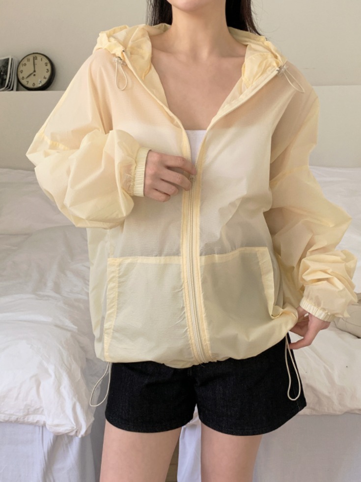 Leafdewy Rustle Loose-fit Hooded Windbreaker Jacket 拉鍊外套