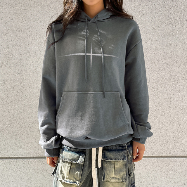 Big size 55-99 flash graphic overfit printing hoodie 长袖上衣
