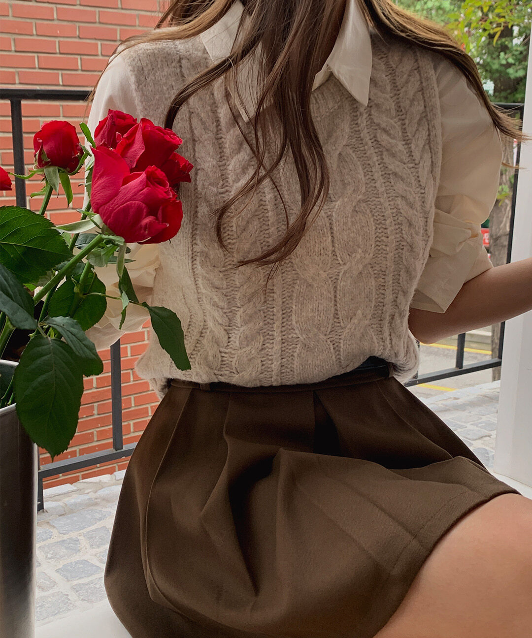 Erushi Twisted Wool Vest Layered Knitwear Vest 开襟衫