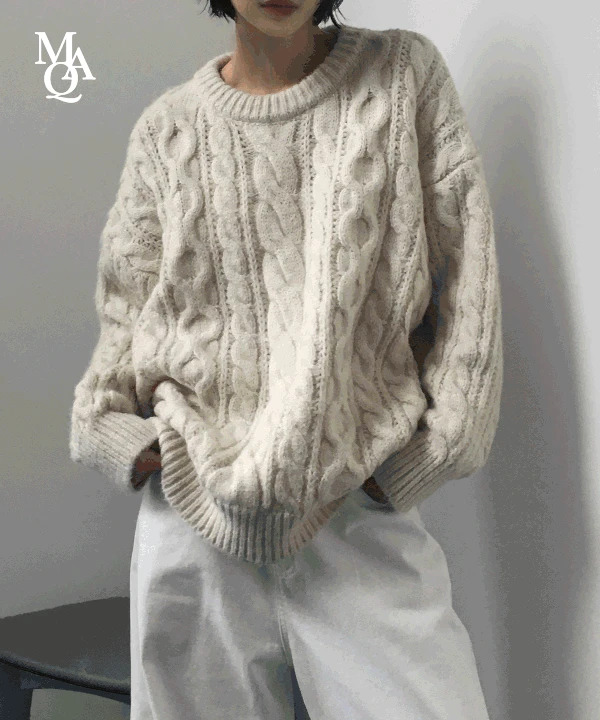 Conte Wool Loose-fit Twisted Knitwear  针织衫