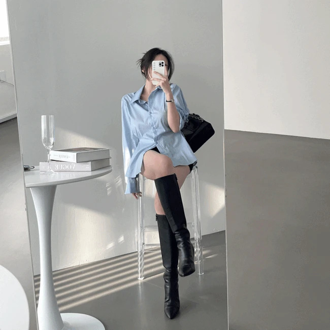 Ganadaran loose fit collar shirt blouse 5 colors 衬衫