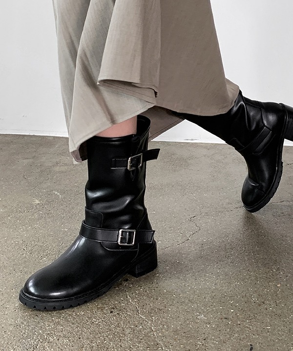 Doka half-belt leather boots