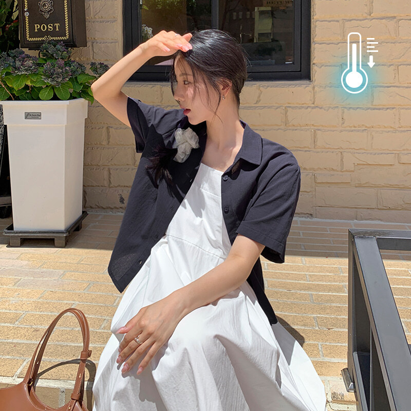 Becky's Linen Like Short Sleeve Shirt 襯衫