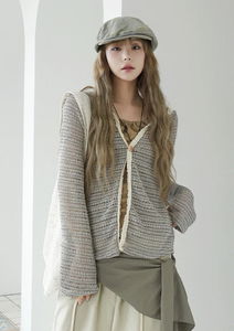 Jellia Stripe Hooded Cardigan