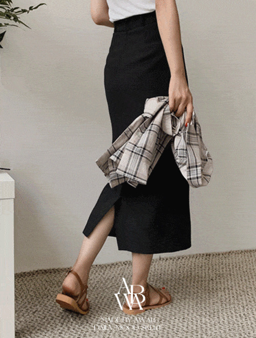 #AWABMADE:_Perfect H-Long Skirt -Short Girl/1 Color/2 Sizes 裙子