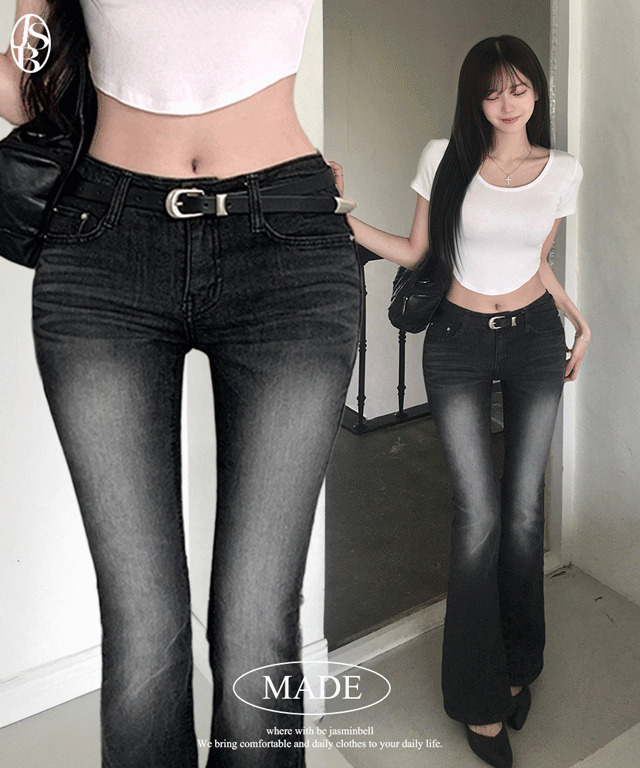 +영상/티 안나는 골반패드 #자스민벨 레이니 흑청워싱 부츠컷 데님 팬츠 골반패드 골반뽕 힙딥커버 스판 빈티지 힙업 로우라이즈 존예핏 몸매보정