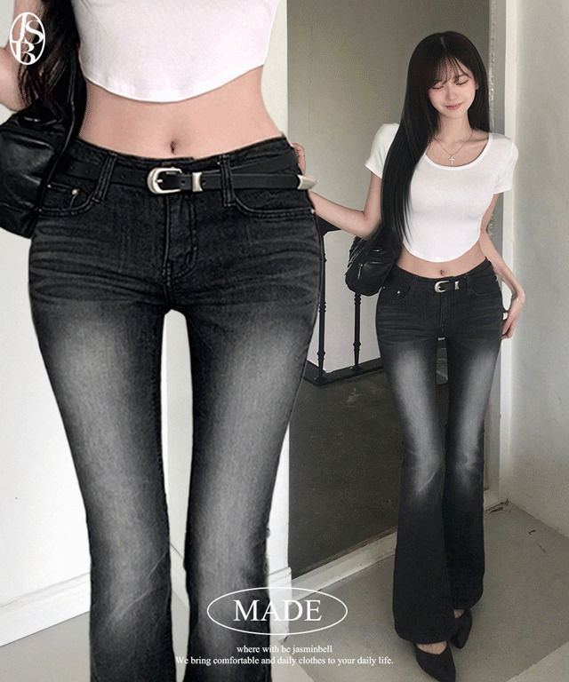 +영상/티 안나는 골반패드 #자스민벨 레이니 흑청워싱 부츠컷 데님 팬츠 골반패드 골반뽕 힙딥커버 스판 빈티지 힙업 로우라이즈 존예핏 몸매보정