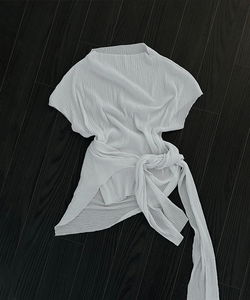 Russian Half Neck Pleated T-Shirt