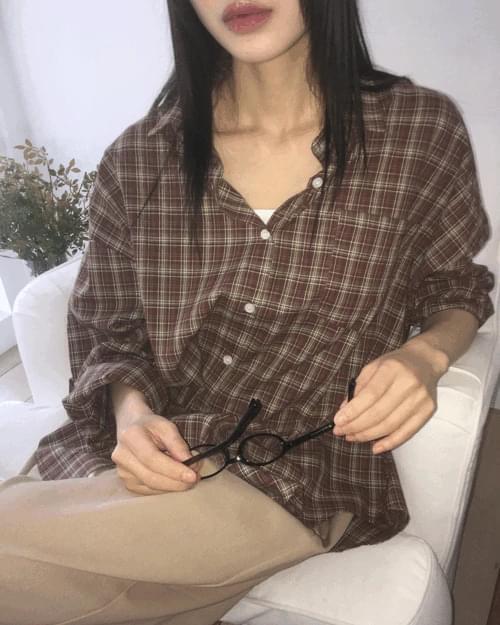 Rokat Overfit Check Shirt Shirt