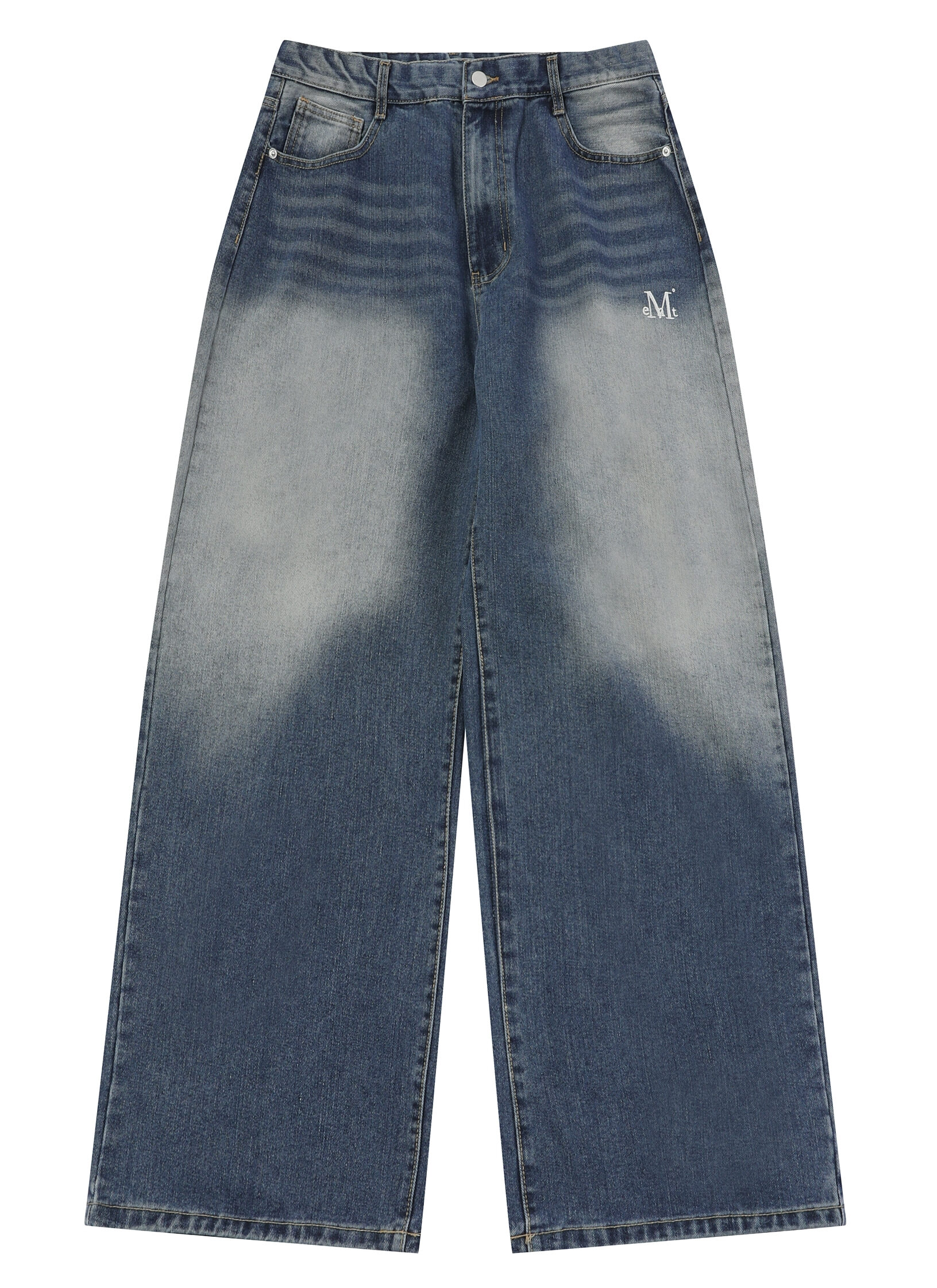 PALMA WIDE DENIM PANTS Palma wide denim pants long Faded wide (2 colors) 牛仔裤