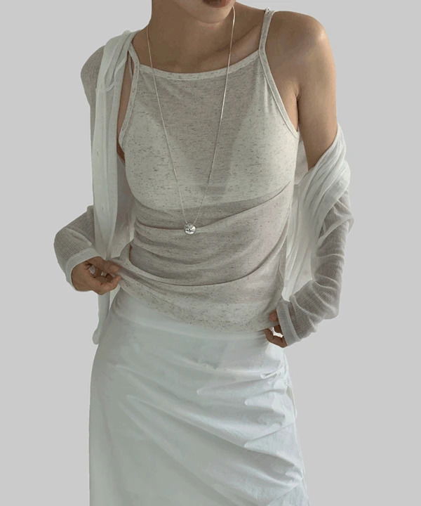 Rani Rib Neck Linen Sleeveless 