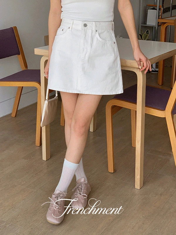 Magnet Spring Summer Cotton A-Line Skirt Mini Skirt