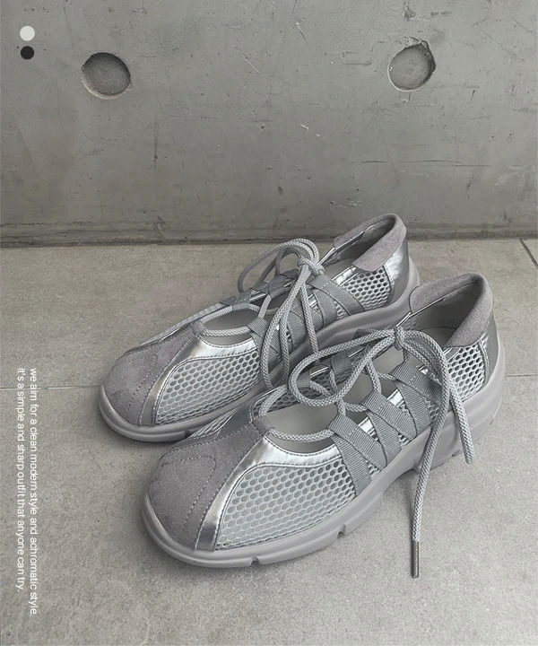 Secon Mesh Ballet Mary Jane Sneakers Shoes