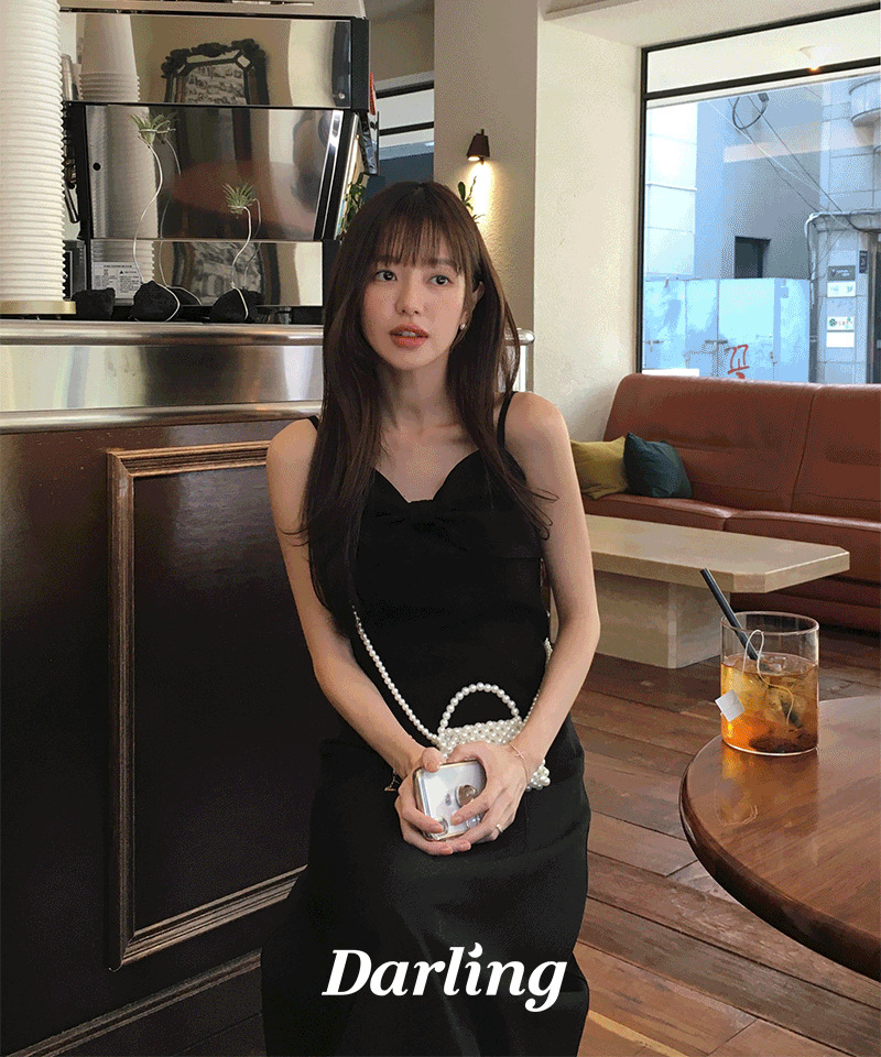 Ribbon Bustier One Piece (Guest Look, Date Look, Long One Piece) 半身裙