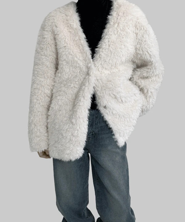 Serrier fur half coat jacket