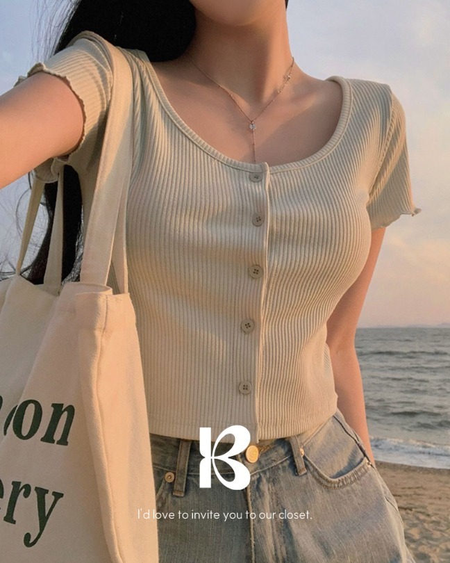 Winged bone crop frill short-sleeved cardigan 开襟衫