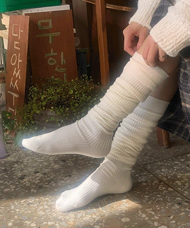 條紋長統運動襪
