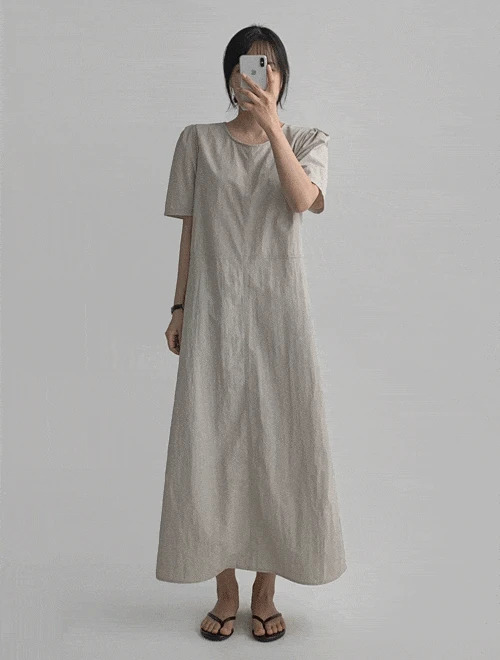 Stitch nylon long Dress - 2 colors 長洋裝