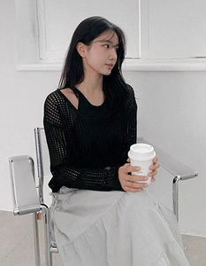 Separately Together 4 Halter Neck Knitwear Sleeveless & Mesh Knit Set