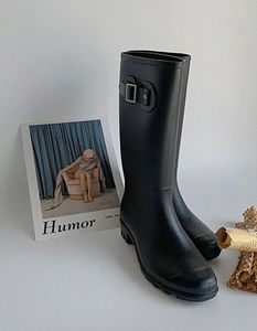 버클장화 롱레인부츠