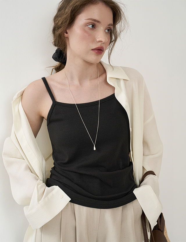 Sleeveless 82252, a short and long modal strap useful for all seasons 无袖