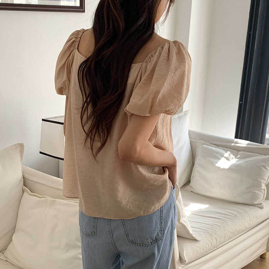 Panning puff blouse 雪紡襯衫