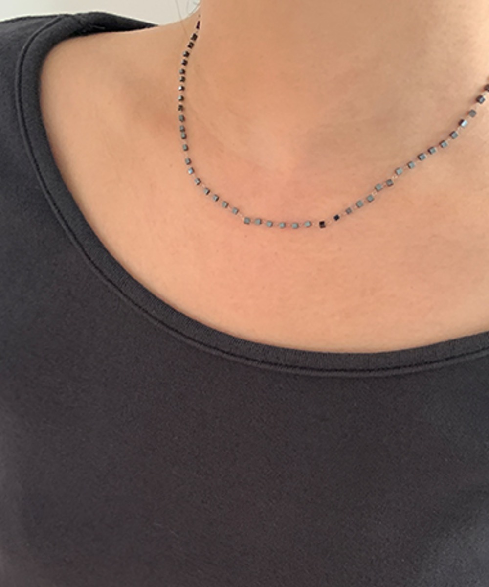 Machine Square Metal Surgical Necklace 項鍊