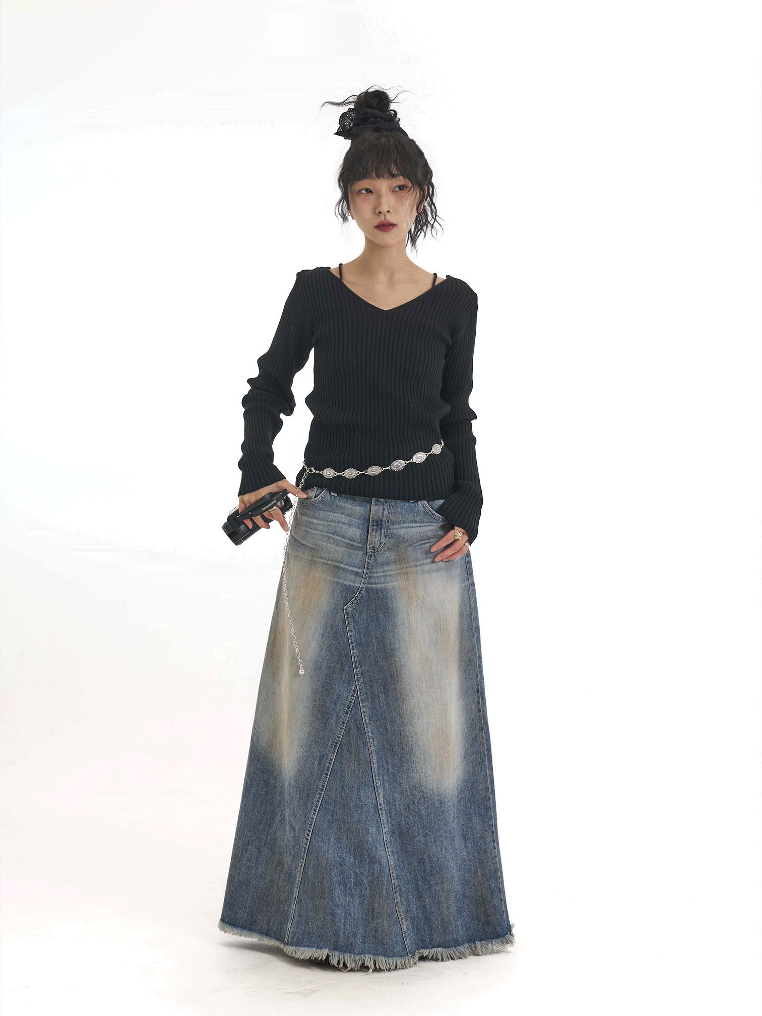 Maxi fit Faded denim SK