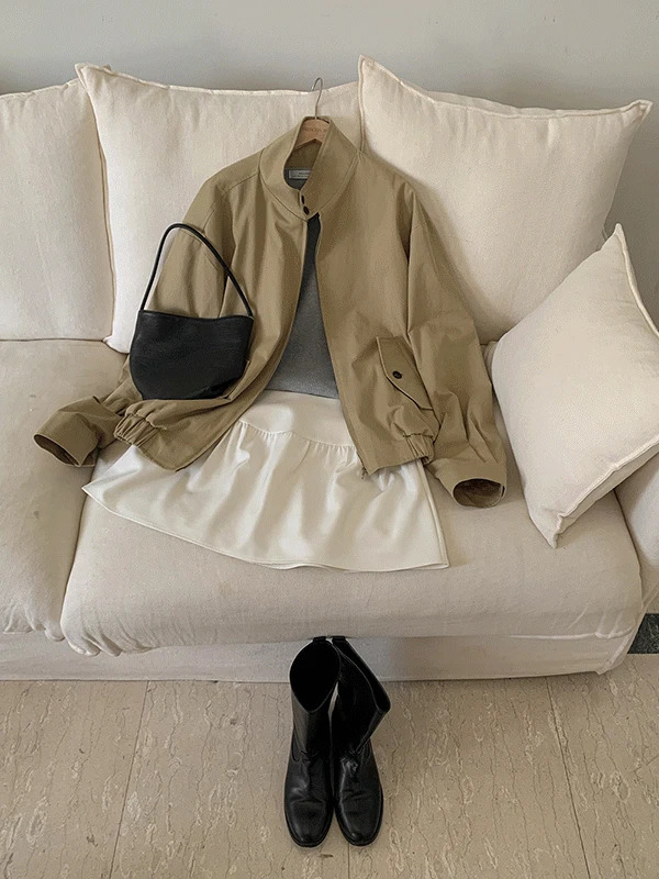 Garment Spring Cotton Loose-fit Blue Jacket Night Jacket 夹克