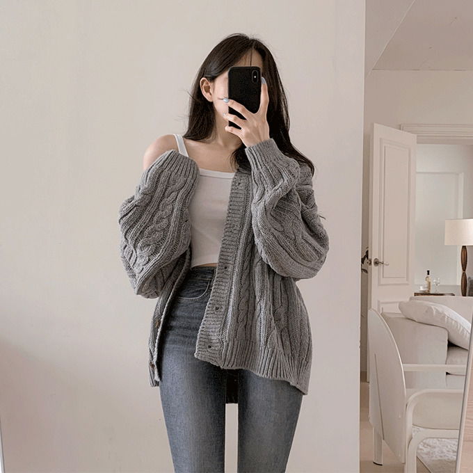 Allin Wool 30% Cardigan -4 color