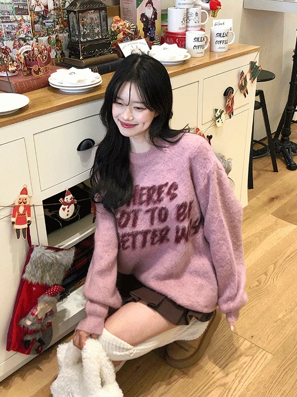 Crush Lettering Brush Knitwear