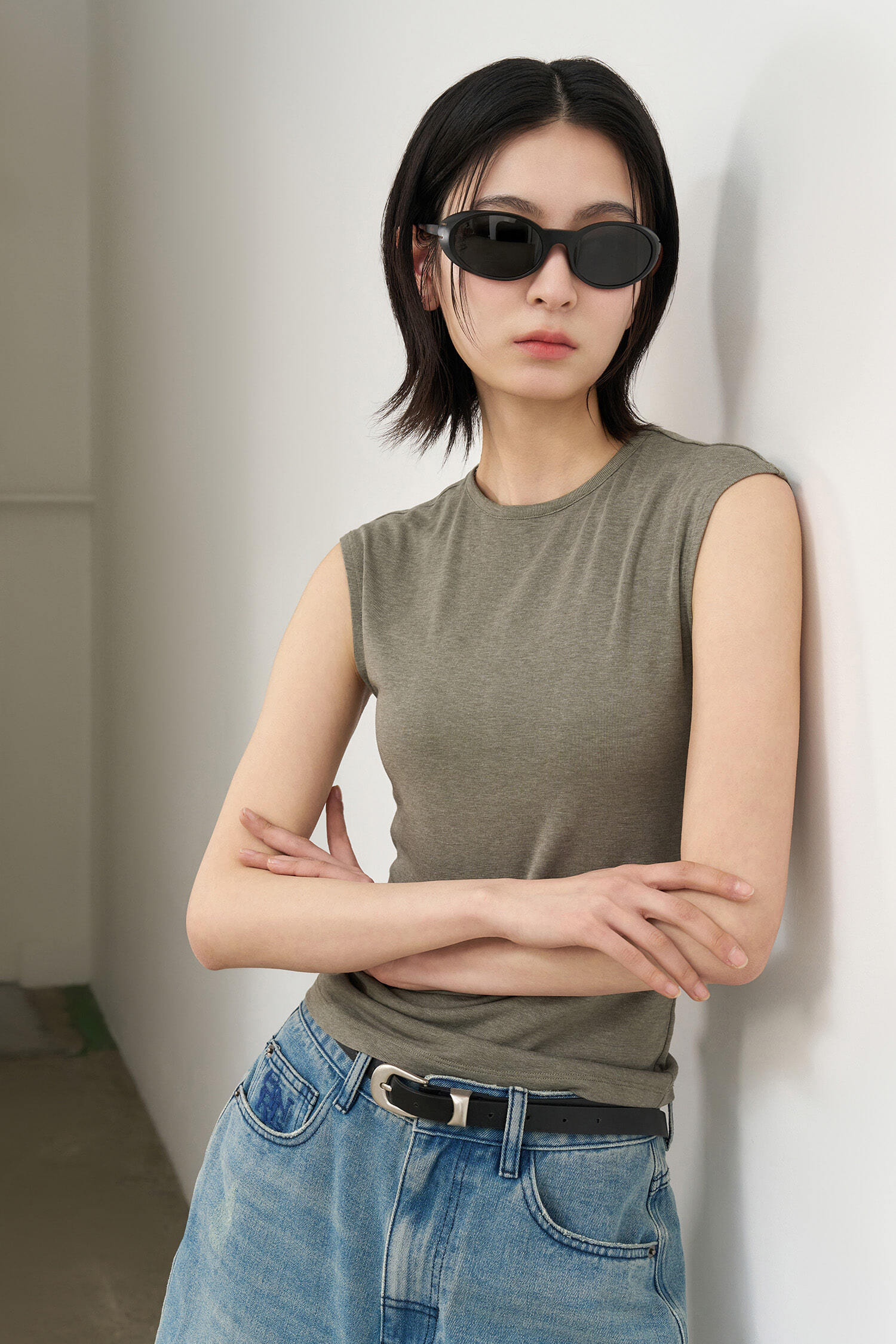 WOMAN Acetate Crewneck Sleeveless 無袖