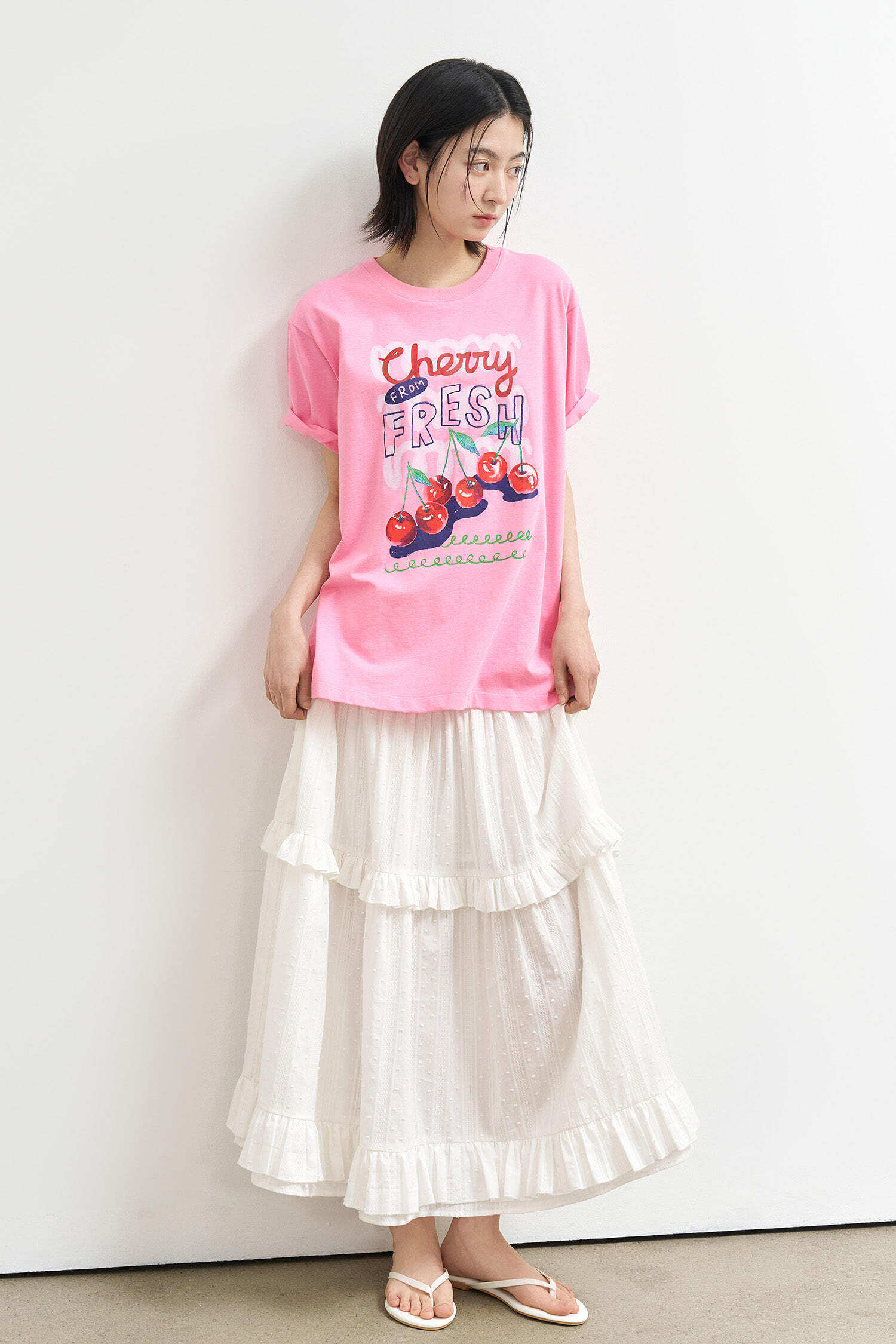 WOMAN Fruits loose Loose-fit short sleeve T-shirt 短袖上衣
