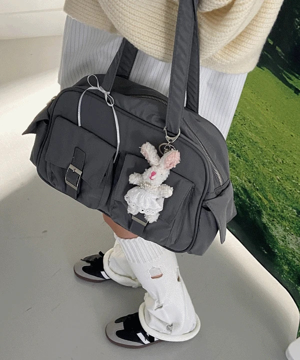 #Zigzag1st Boss Nylon Pocket Shoulder Bag Boston Bag Travel Auxiliary Bag 3 Colors 肩背包