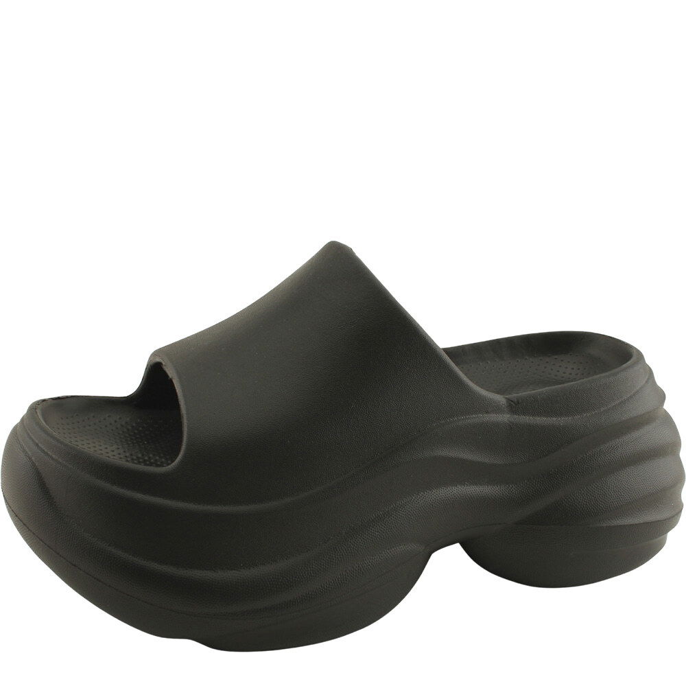 EVA soft high heel slippers 8cm black