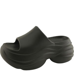EVA soft high heel slippers 8cm black