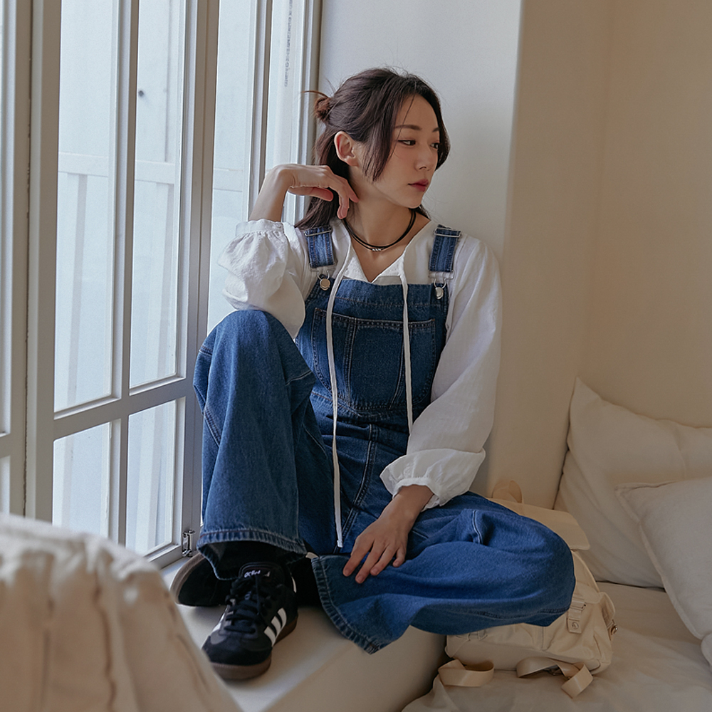 聚攏整體牛仔褲