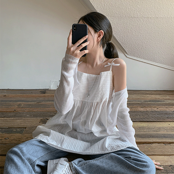 清新浪漫蝴蝶結綁帶洋裝