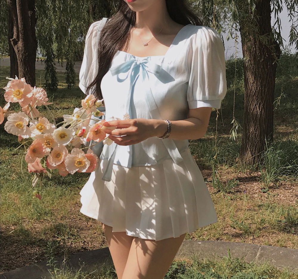 반팔 티셔츠 모델 착용 이미지-S1L34