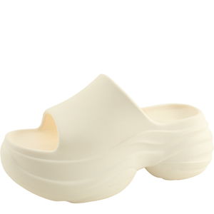EVA soft high heel slippers 8cm ivory