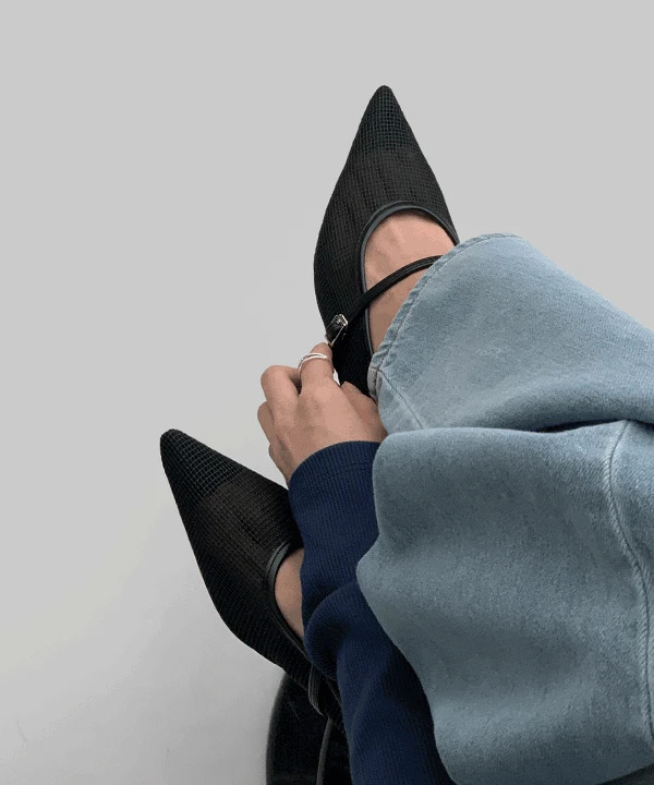 Verity Mesh Stiletto Flat Shoes 平底鞋