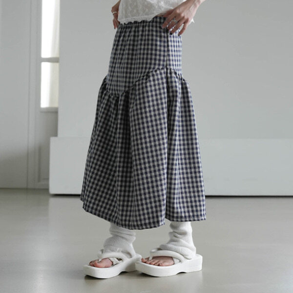 Rimo Check Long Skirt 裙子
